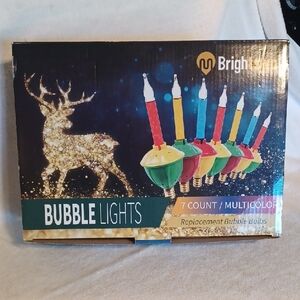Multicolor Holiday Bubble Lights Replacement Bulbs 7 Multicolor